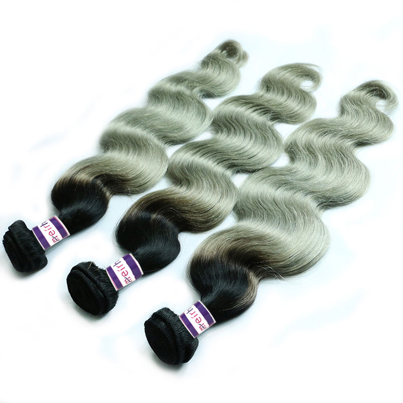 Ombre Brazilian Body Wave Hair 1B/Gray